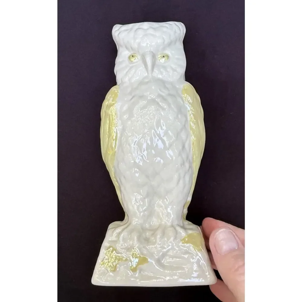 Vintage Belleek Owl Succulent Vase Ireland Early 6th Mark 1960’s Rare